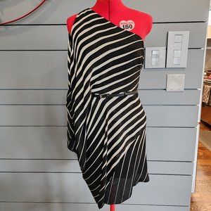 Assymetrical Halston one shoulder dress, size 8